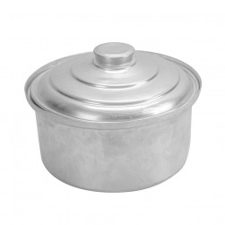 ALbadia, Aluminum cooking pot, Cooking pot, Silver, Size 18