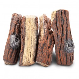 DPT, Artificial Firewood, Stove Firewood, Brown, Set 4 pcs Size 29 Cm Weight 3.8 Kg