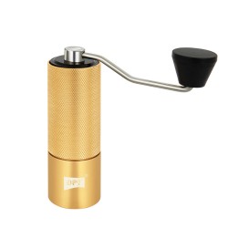 DPT, Aluminum coffee grinder, Small Coffee grinder for trips, Gold, capacity 30 Gm