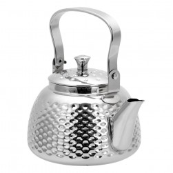 ALSANIDI, Habb Al-Romman teapot, Stainless steel teapot, Silver, capacity 1 L