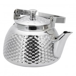 ALSANIDI, Habb Al-Romman teapot, Stainless steel teapot, Silver, capacity 1 L