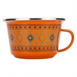 ALSANIDI, Najdi inscription cup, Coffee cup for trips and travel, Orang, capacity 340 ml