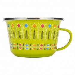 ALSANIDI, Najdi inscription cup, Coffee cup for trips and travel, Green, capacity 340 ml