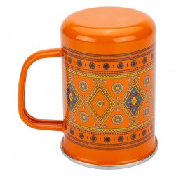 ALSANIDI, Najdi inscription cup, Coffee cup for trips and travel, Orang, capacity 600 ml