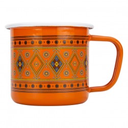 ALSANIDI, Najdi inscription cup, Coffee cup for trips and travel, Orang, capacity 350 ml