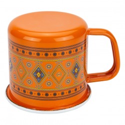 ALSANIDI, Najdi inscription cup, Coffee cup for trips and travel, Orang, capacity 350 ml