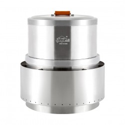 ALSANIDI, Mandi Barrel on gas, Stainless steel Mandi Barrel, Silver, Size 50*58 Cm