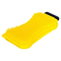 ALSANIDI, MetaL BBQ Cleaning GriLL Brush, Pot Cleaning brush, Yellow, Size 8*16.5 Cm