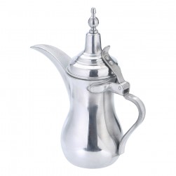 ALSANIDI, Aluminum coffee Dallah, Silver