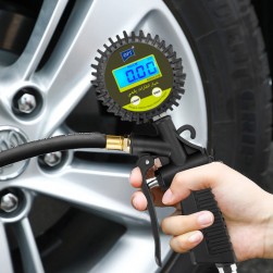 DPT, Digital Tire Gauge, Tire Air Pressure, Black, 100 PSI