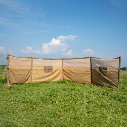 ALSANIDI, Foldable windbreak for trips, Al-Mashab windbreak, Kaki, Size 6*1.25Metre