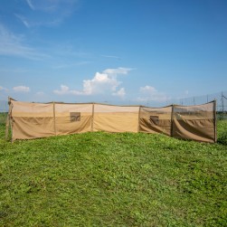 ALSANIDI, Foldable windbreak for trips, Al-Mashab windbreak, Kaki, Size 8*1.25Metre