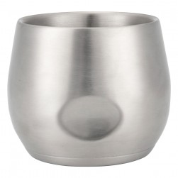 ALSANIDI, Stainless steel tea and coffee mug, Coffee cup for trips and travel, Silver, capacity 150 ml