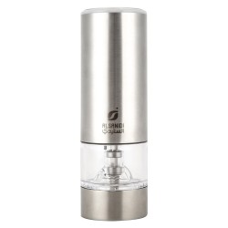 ALSANIDI, electric coffee grinder, Small Coffee grinder for trips, Silver, Size 5.5*5.5*22 Cm