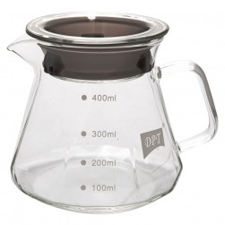 DPT, Served drip coffee pot, Server, Transparent , capacity 400 ml Size 13*8*10.5 Cm