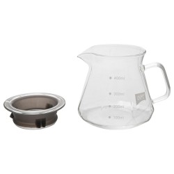 DPT, Served drip coffee pot, Server, Transparent , capacity 400 ml Size 13*8*10.5 Cm