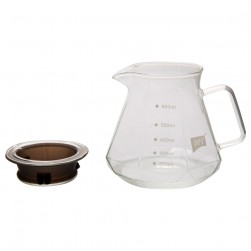 DPT, Served drip coffee pot, Server, Transparent , capacity 600 ml Size 15*8*12 Cm