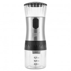 DPT, electric coffee grinder, Small Coffee grinder for trips, Silver, capacity 180 ml Size 8*8*22.5 Cm