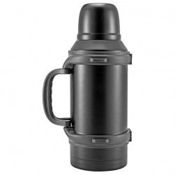 DPT, Hot and cold Stainless steel Thermos for tea and coffee, Tea and coffee Thermos for trips, Black, capacity 1.6 L