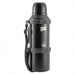 DPT, Hot and cold Stainless steel Thermos for tea and coffee, Tea and coffee Thermos for trips, Black, capacity 2 L