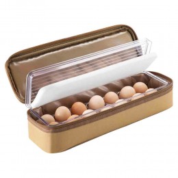 السنيدي، حافظة تخزين بيض مع حقيبة، حافظة بيض، كاكي، مقاس 39.5*9.5*13 سم