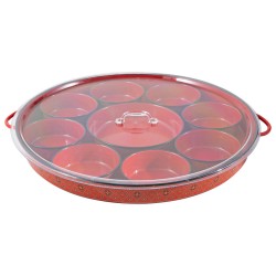 ALSANIDI, Breakfast serving trays, Breakfast tray, Red, Size 52*5.8 Cm