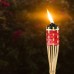 السنيدي، شعلة اضاءة مخيمات خيزران، مصباح خوص البامبو، احمر، طول 90 سم