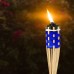 السنيدي، شعلة اضاءة مخيمات خيزران، مصباح خوص البامبو، ازرق، طول 90 سم