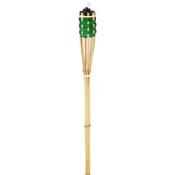 ALSANIDI, Bamboo Camp Lighting Torch, Bamboo wicker Lamp, Green, Size 90 Cm