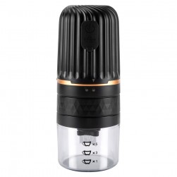 DPT, electric coffee grinder, Small Coffee grinder for trips, Black, capacity 180ml Size 7.5*7.5*20 Cm