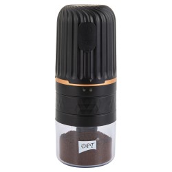 DPT, electric coffee grinder, Small Coffee grinder for trips, Black, capacity 180ml Size 7.5*7.5*20 Cm