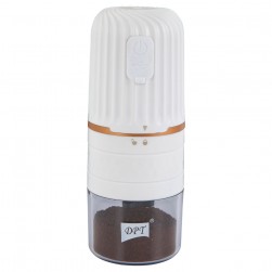 DPT, electric coffee grinder, Small Coffee grinder for trips, White, capacity 180ml Size 7.5*7.5*20 Cm