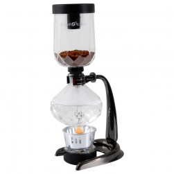 ALSANIDI, Siphon Vacuum Glass coffee machin, Siphon coffee maker, Silver, capacity 480 ml