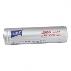 DPT, Rechargeable Flashlight Battery with a Capacity of 3.7 Volts, Multicolored , capacity 3000 ml Ampere