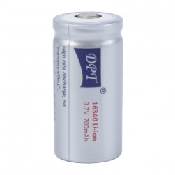 DPT, Rechargeable Flashlight Battery with a Capacity of 700 milliampere-hour, Gray, capacity 700 ml Ampere