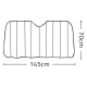 السنيدي، واقي شمس للزجاج الامامي للسيارة، شماسة سيارة، فضي، مقاس 70*145 سم