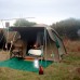 دي بي تي، عمود خيمة الومنيوم قابل للطي، أعمدة مظلة محمولة خفيفة الوزن للتخييم، فضي، مقاس 1 بوصة طول 210 سم