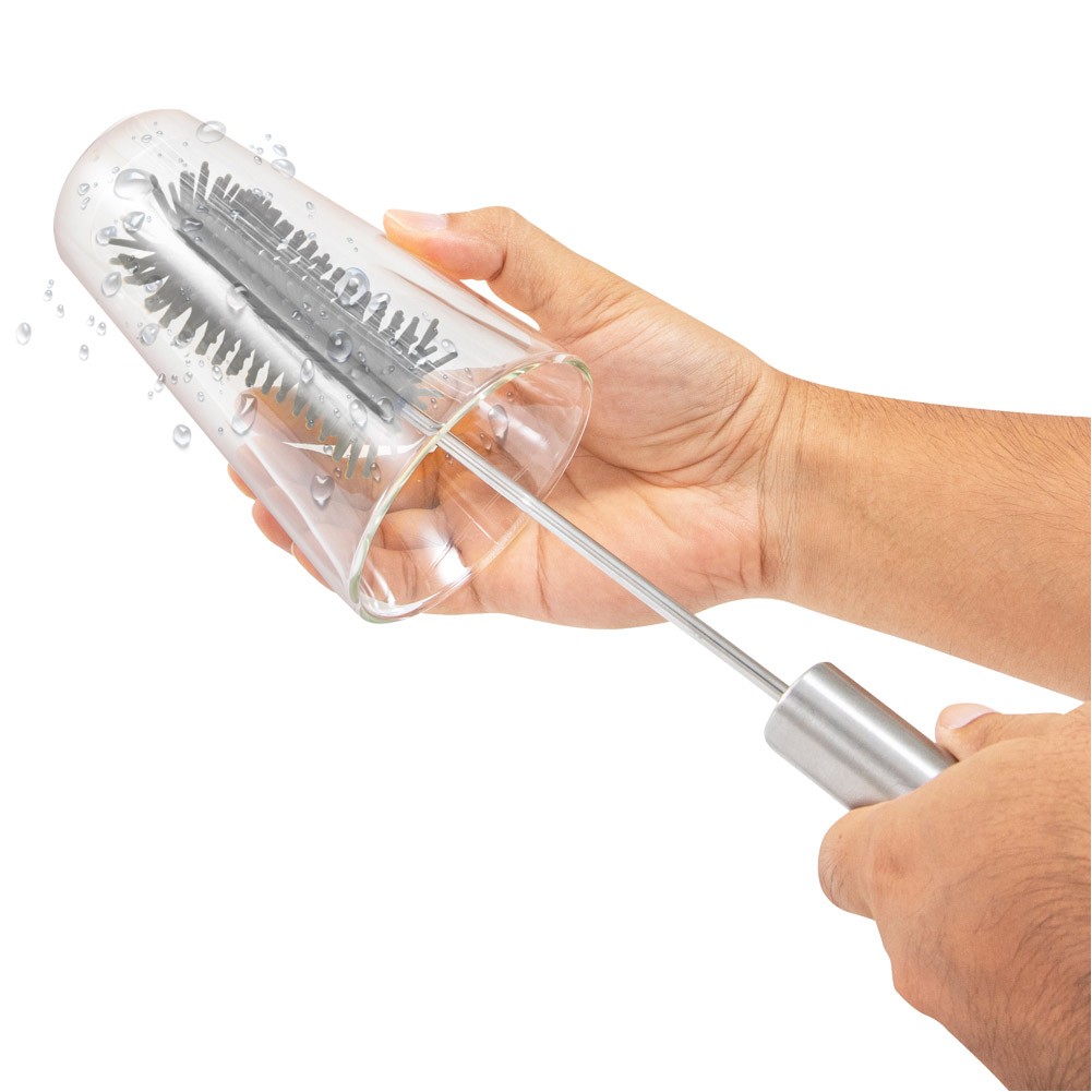 ALSANIDI, Bottle and Cup Cleaning Brush, Long Bottle Brush Cleaner, Gray, Size 37*4.5*1.8 Cm