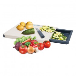 ALSANIDI, Wheat straw Vegetables cutting board, Fruit and Vegetables cutting board, Beige*Blue, Size 38*25.5*3.5 Cm