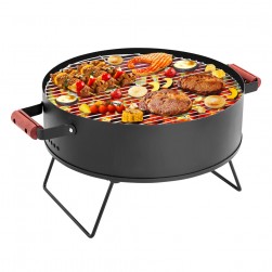 ALSANIDI, Charcoal grill for trips, Portable Charcoal Grill, Black, Size 45*13 Cm