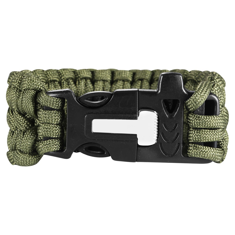 ALSANIDI, Multi-function Outdoor Survival Bracelet, Emergency Survival Bracelet, Kaki, Size 5 Metre