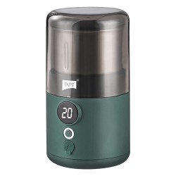 DPT, electric coffee grinder, Small Coffee grinder for trips, Green, Size 8.5*8.5*15.8 Cm