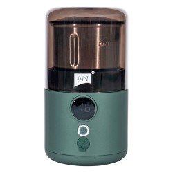 DPT, electric coffee grinder, Small Coffee grinder for trips, Green, Size 8.5*8.5*15.8 Cm