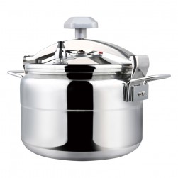 ALSANIDI, Aluminum Pressure Cooker for Trips, Pressure Cooker, Silver, capacity 5 L