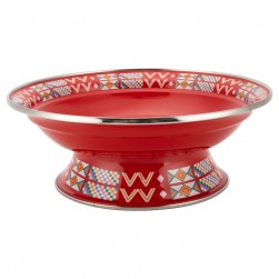 ALSANIDI, Al-Qatt Al-Asiri Ghedar plate, Al-Qatt Al-Asiri Chinko plate, Red, Size 22 Cm