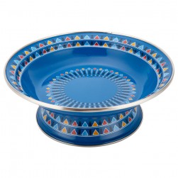 ALSANIDI, Al-Qatt Al-Asiri Ghedar plate, Al-Qatt Al-Asiri Chinko plate, Blue, Size 22 Cm