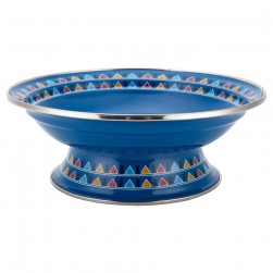 ALSANIDI, Al-Qatt Al-Asiri Ghedar plate, Al-Qatt Al-Asiri Chinko plate, Blue, Size 22 Cm