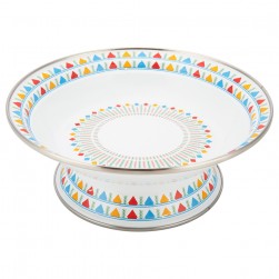 ALSANIDI, Al-Qatt Al-Asiri Ghedar plate, Al-Qatt Al-Asiri Chinko plate, White, Size 22 Cm