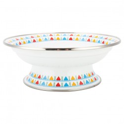 ALSANIDI, Al-Qatt Al-Asiri Ghedar plate, Al-Qatt Al-Asiri Chinko plate, White, Size 22 Cm