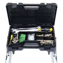 DPT, Toolbox with a ladder, Silver*Black, Size43.3*42.4Cm